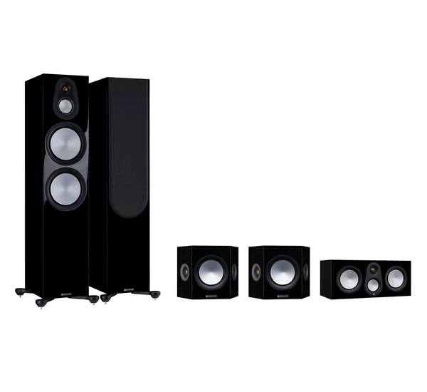 Monitor Audio Silver 500 7G FX 5.0 hangfal szett, zongoralakk fekete