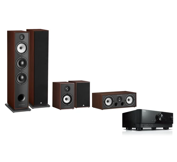 Yamaha RX-V4A + Triangle Borea BR08 5.0 házimozi szett, dió