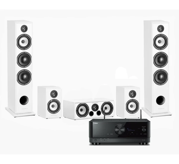 Yamaha RX-V6A + Triangle Borea BR08 5.0 házimozi szett, fehér