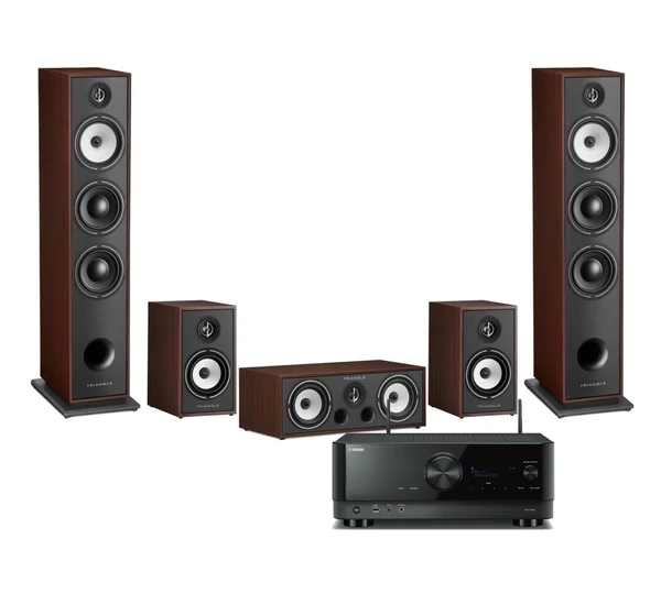 Yamaha RX-V6A + Triangle Borea BR08 5.0 házimozi szett, dió