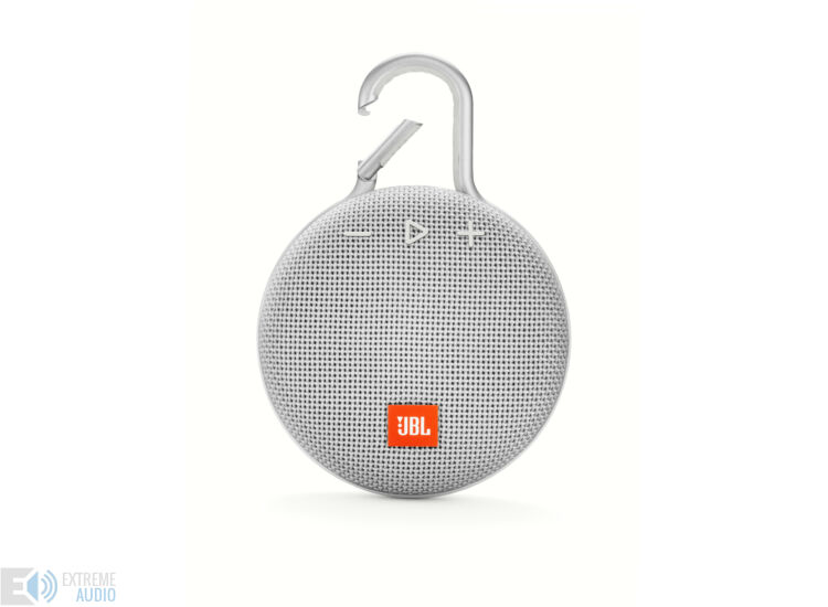 JBL Clip 3 vízálló Bluetooth hangszóró (Steel White) fehér